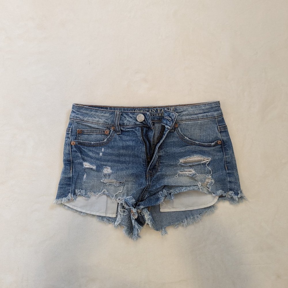 High Rise Festival American Eagle Jean Shorts - 4